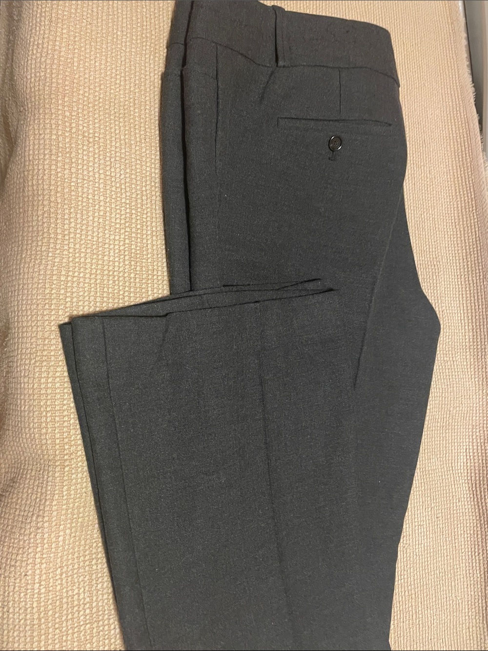 LOFT Black Straight-Leg Trousers